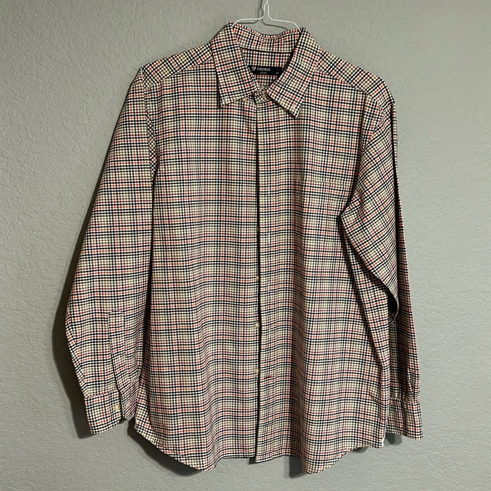 Daniel Cremieux Long-Sleeve Button Down Shirt, Size L, Blue/Red/Green/Orange